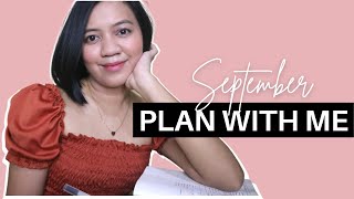 👩🏻 Plan with Me September 2021 | august review, september goals, bullet journal & budget