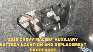 2015 Chevy malibu  auxiliary battery replacement w/ P305F screenshot 5