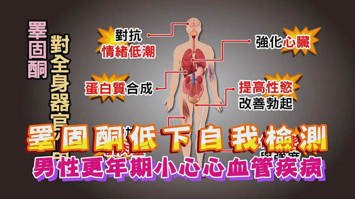 睪固酮低下症候群 自我檢測！ 男性更年期小心心血管疾病！ 健康2.0 精華 - 天天要聞