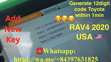 [HOT] PROGRAM KEY TOYOTA RAV4 2020 ALL KEYS LOST + ADD NEW KEY BY OBDSTAR Key Programmer
