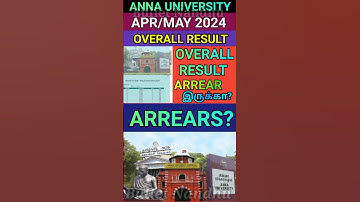 Anna University Overall Semester Results 2024 #shorts #annauniversity #wh13#wh#result#semester#r2021