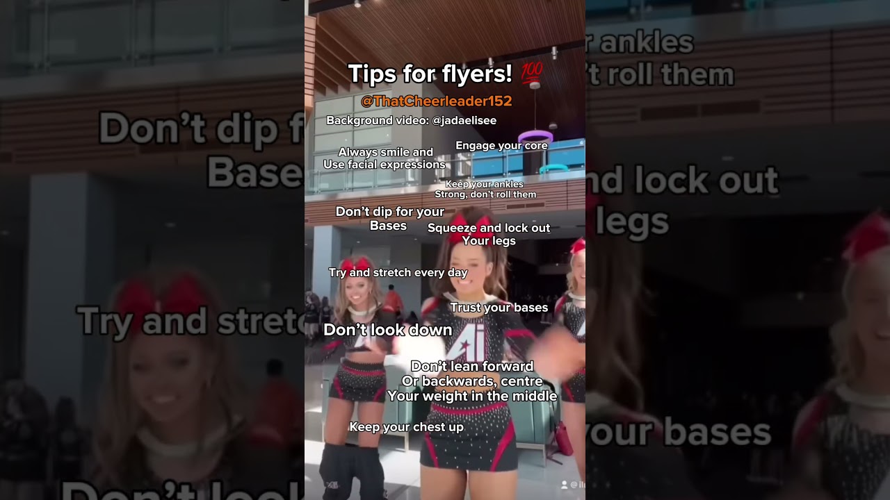Cheerleading tips for flyers! 🧡🖤 