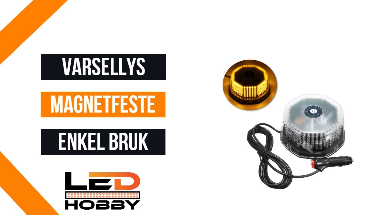 LED varsellys med magnetfeste