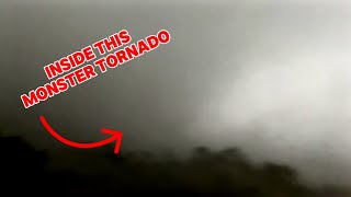 INSIDE A POWERFUL WEDGE TORNADO for minutes south of Robert Lee, Texas!