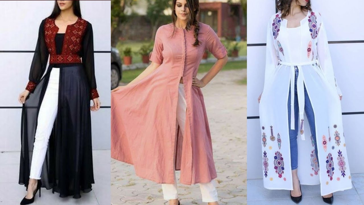 AHUJA Boutique - White long middle cut kurti wid pink magnta embroidery  only rs 1200 | Facebook