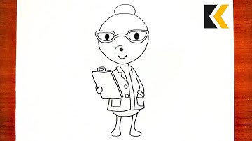 How To Draw Dr. Molly | Draw Bing Characters Easily