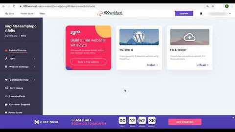 Uploading HTML and CSS files to 000webhostapp.com