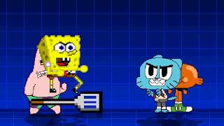 M.U.G.E.N: Spongebob & Patrick Vs Gumball & Darwin Watterson