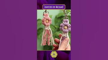 Tutorial Chaveiro de Flor em Macramê!#macrame #tutorialmacrame #macramediy #handmade #art