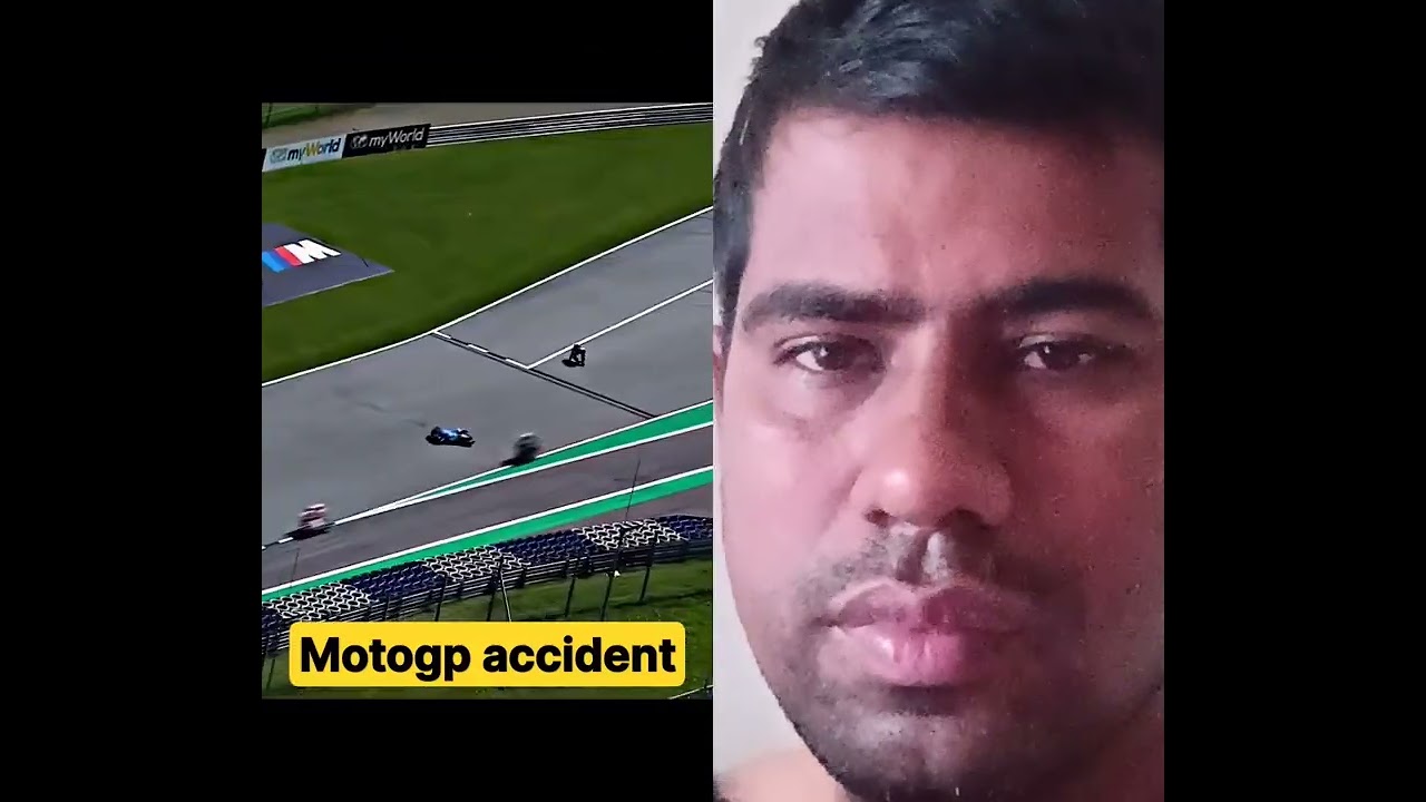MotoGp bike accident Bikes fully damaged 
