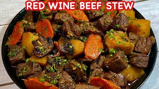 RED WINE BEEF STEW | Another great beef recipe | Quick and Easy Beef Stew in Red Wine