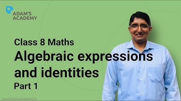 Class 8 Maths - Algebraic expressions and identities 1 - Adam