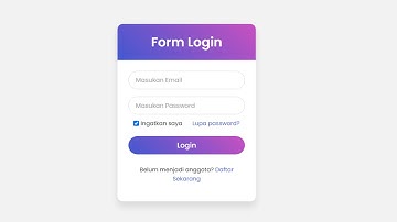 Membuat Form Login Sederhana Menggunakan HTML & CSS