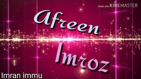 Imroz and afreen name