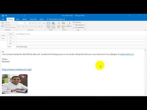 How to Out Of Office Message Outlook 2016 | Quick Guide 2022