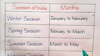 6 Season in India || All Season of India || All Season list of India || 6 Season Name in English