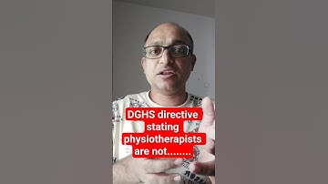 DGHS issued directive stating physiotherapists are not entitled to use the prefix Dr. #physiotherapy