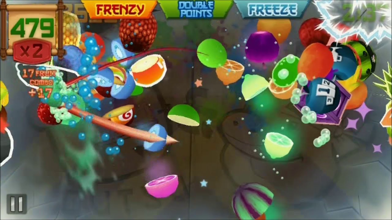 NEW GAMES • GOLDEN ELEMENTS • FRUIT NINJA FRENZY • FUN!! 