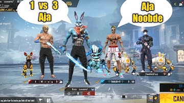 Random Player Call Me Noob || 1 vs 3 Custum Room Challenge || Void Gamer || Mr Void