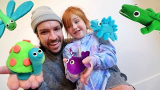 Animal Zoo Transfer Adley & Dad Build A Play Doh Pet Neighborhood And Pretend Vet Doctor Check Up