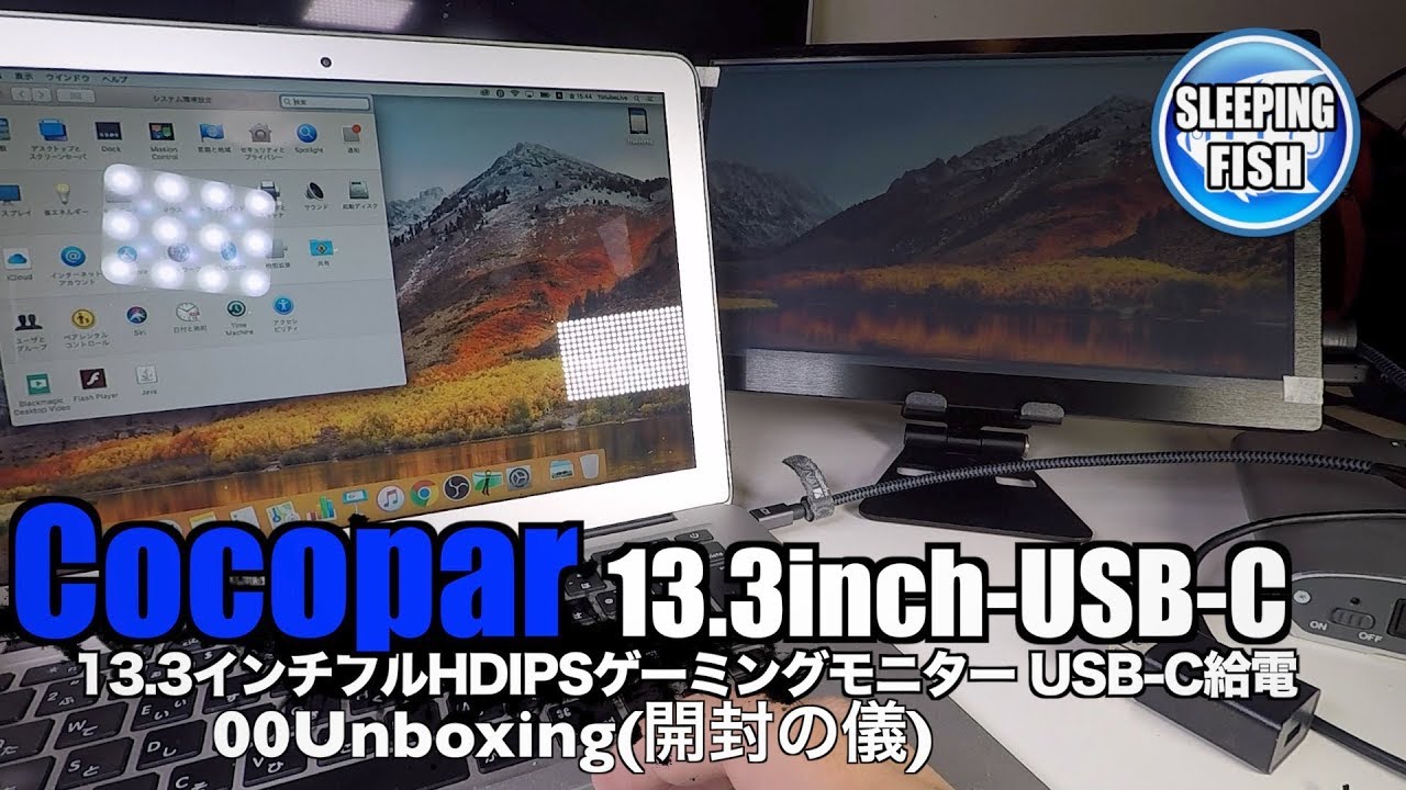 Cocopar 13.3inch-USB-C 13.3インチフルHDIPSゲーミングモニター USB-C給電 2018年モデル