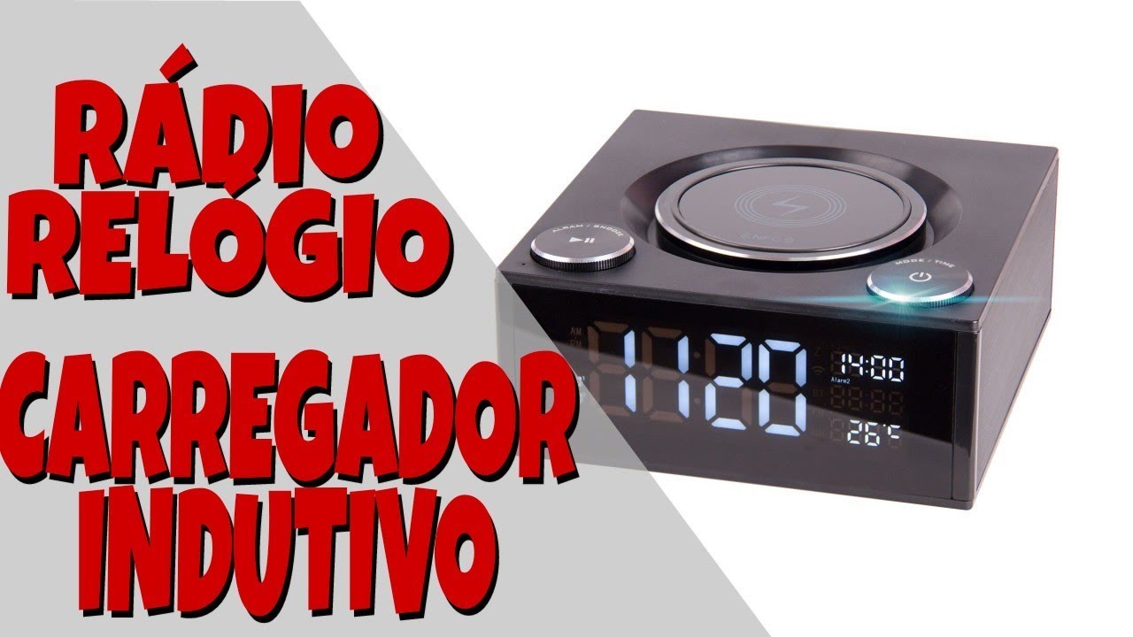 rádio relógio despertador abajur powerpack