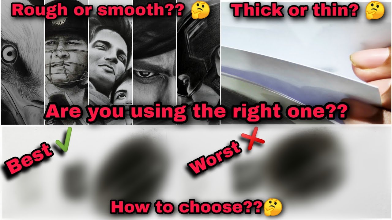 How to check good paper quality /Best paper for beginners /drawing paper for smooth drawing