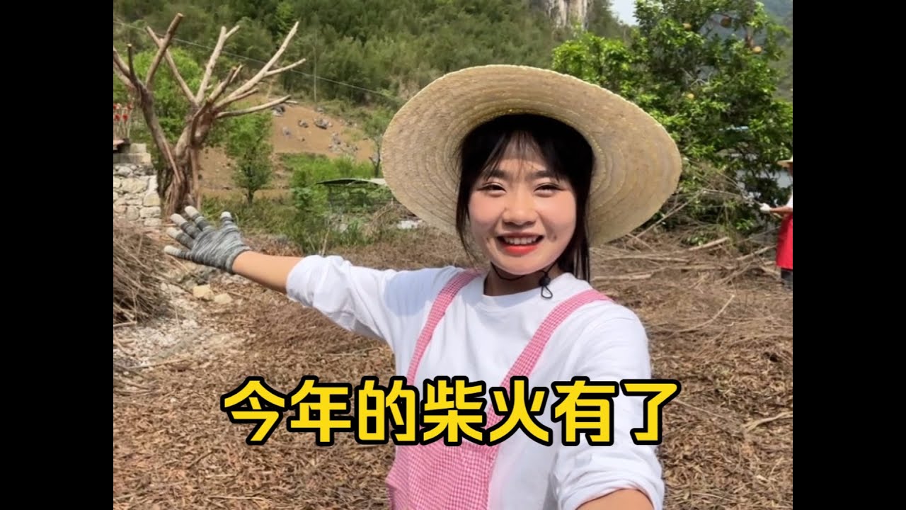 整理家门前的树枝，用8小时收拾干干净净，一天搞定一年的柴火 - YouTube