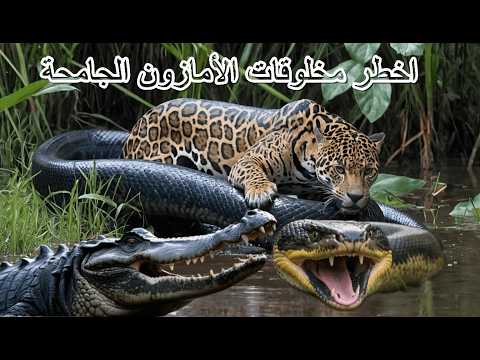 اشرس الكائنات فى العالم اسياد الرعب الاناكوندا ضد الجاكور صدام العمالقة في ادغال الامازون 