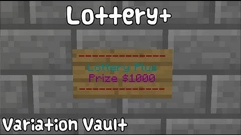 Minecraft Bukkit Plugin - Lottery+ - Set auto drawing lotterys for you server