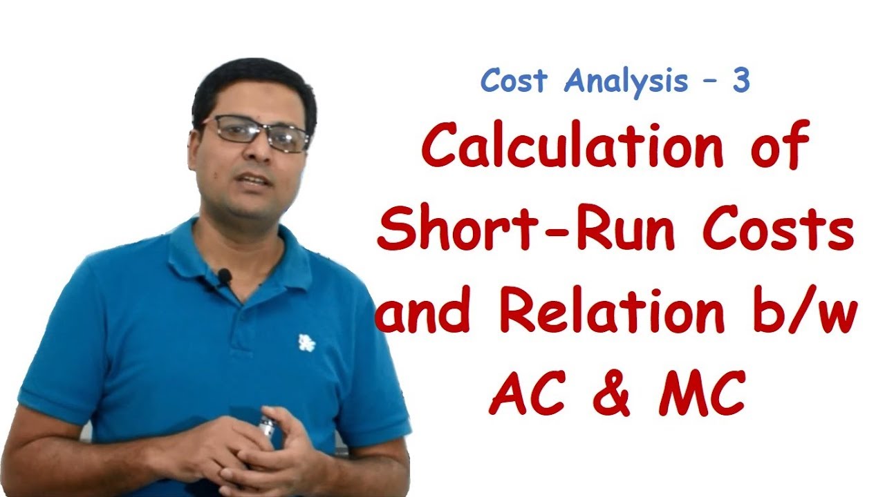 Cost Analysis 3 Calculation Of Short run Costs And Relation Between AC