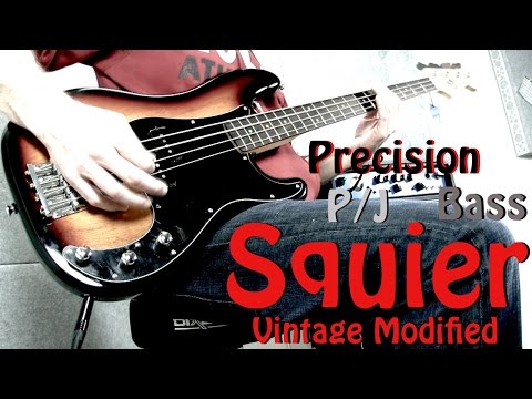 Squier Vintage Modified Precision Bass Review with P/J Pickup configuration