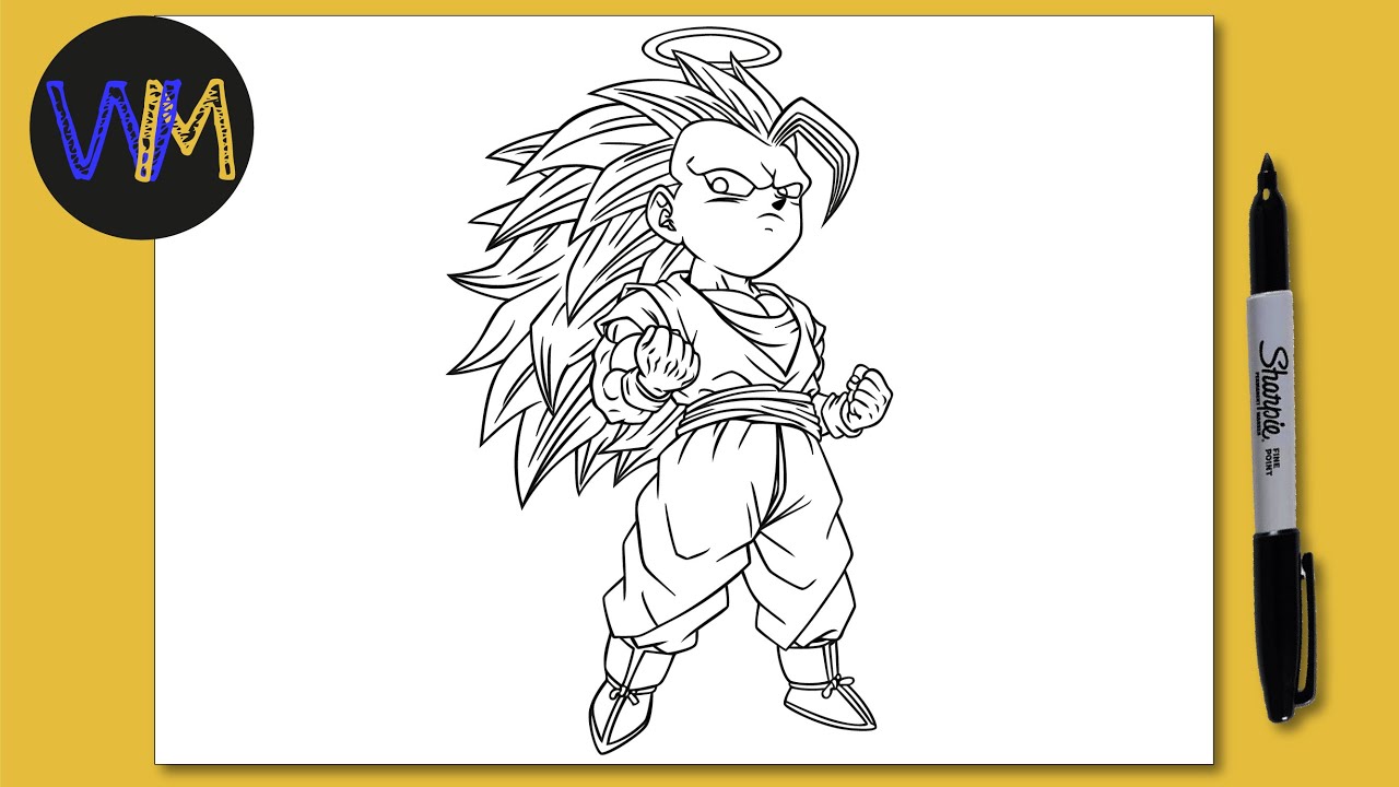 Goku Super Sayajin 3 - Desenho de sorvis - Gartic