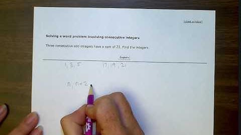 Solving a word problem involving consecutive integers (BR)