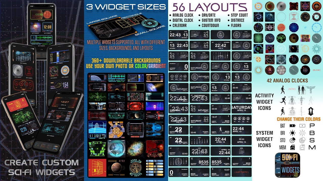 Sci Fi Widgets Maker (quick demo) iOS - YouTube