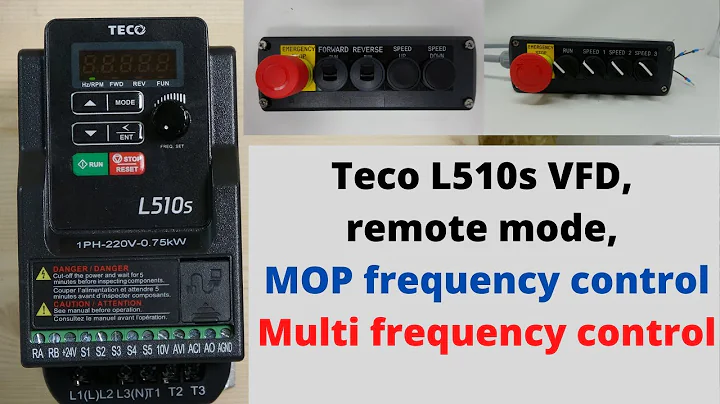 Teco L510s VFD, remote mode, MOP frequency control, multi frequency control. (English)