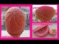 Двухсторонняя теплая шапочка рельефными столбиками ,how to crochet a hat(шапка № 104)