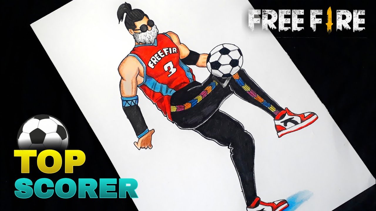 TOP SCORER EMOTE DRAWING ️ || FREEFIRE DRAWINGS || KAKU ARTS ...