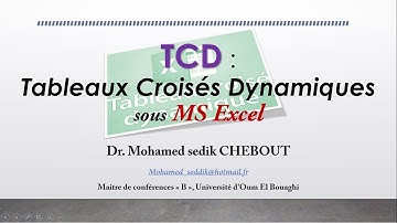 TCD#2 : Tableau Croisé Dynamique