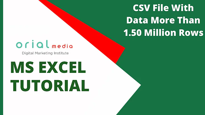 Learn to open 1.50 million rows csv file in MS Excel