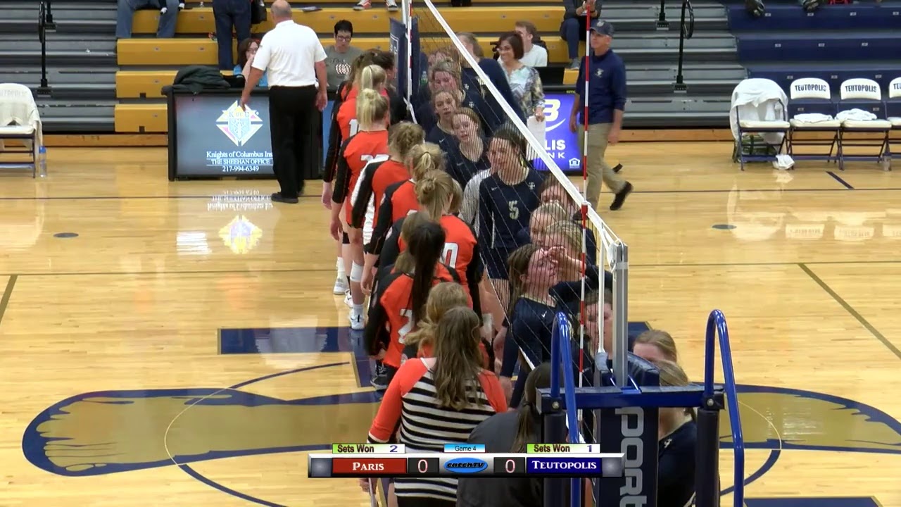 2019 Class 2A Volleyball Regionals Game 3 Teutopolis vs Paris YouTube