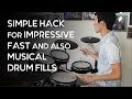 Easy hack for fast impressive  musical drum fills  drumming tutorial 