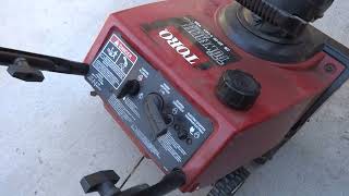 Old Toro snowblower working again