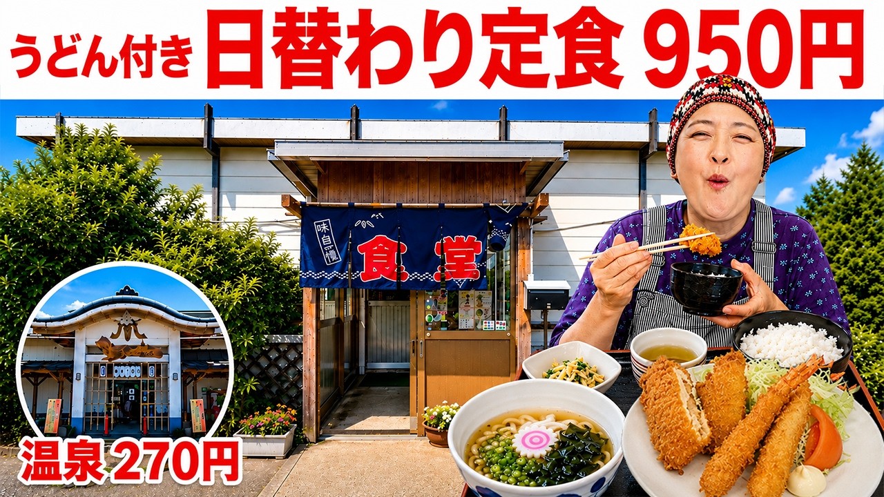 Kagoshima] Lunch on a holiday: After a 270 yen hot spring bath, a