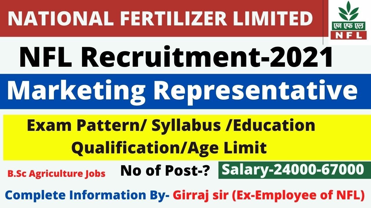 NATIONAL FERTILIZER RECRUITMENT 2021 MARKETING REPRESENTATIVE COMPLETE INFORMATION YouTube