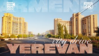 Yerevan city drive tour Armenia 4K video