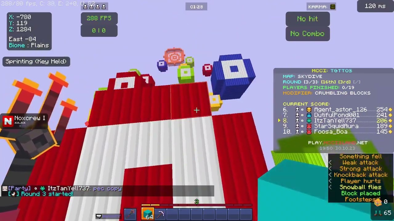 Mcc island TGTTOS Sky Dive world record punchless 13s