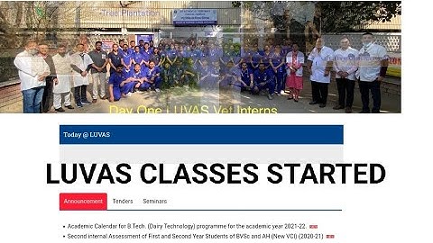 LUVAS NEW NOTICE FOR OFFLINE CLASSES