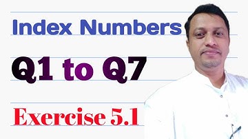 Hsc Commerce Maths II | Chapter 5 Index Numbers | illustration 1 and Q 1 to 7 Ex 5.1