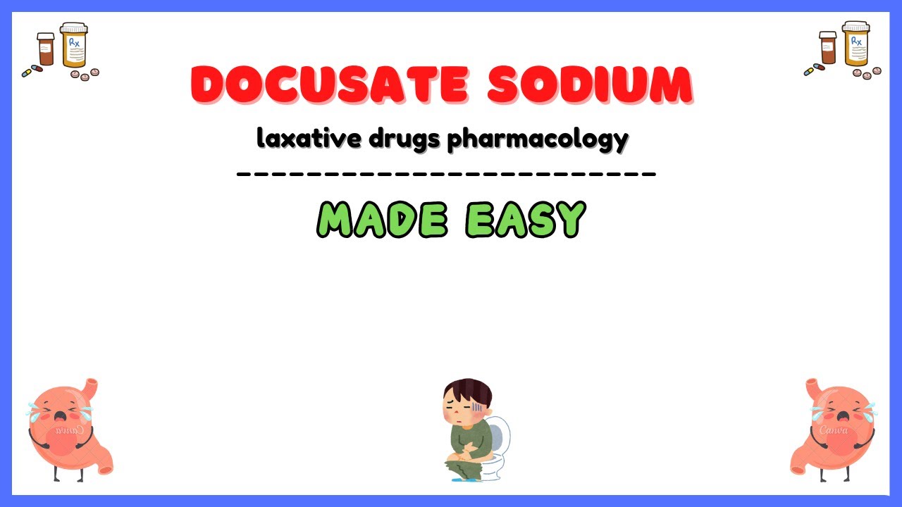 Docusate pharmacology, Laxatives pharmacology, Anti constipation drugs pharmacology